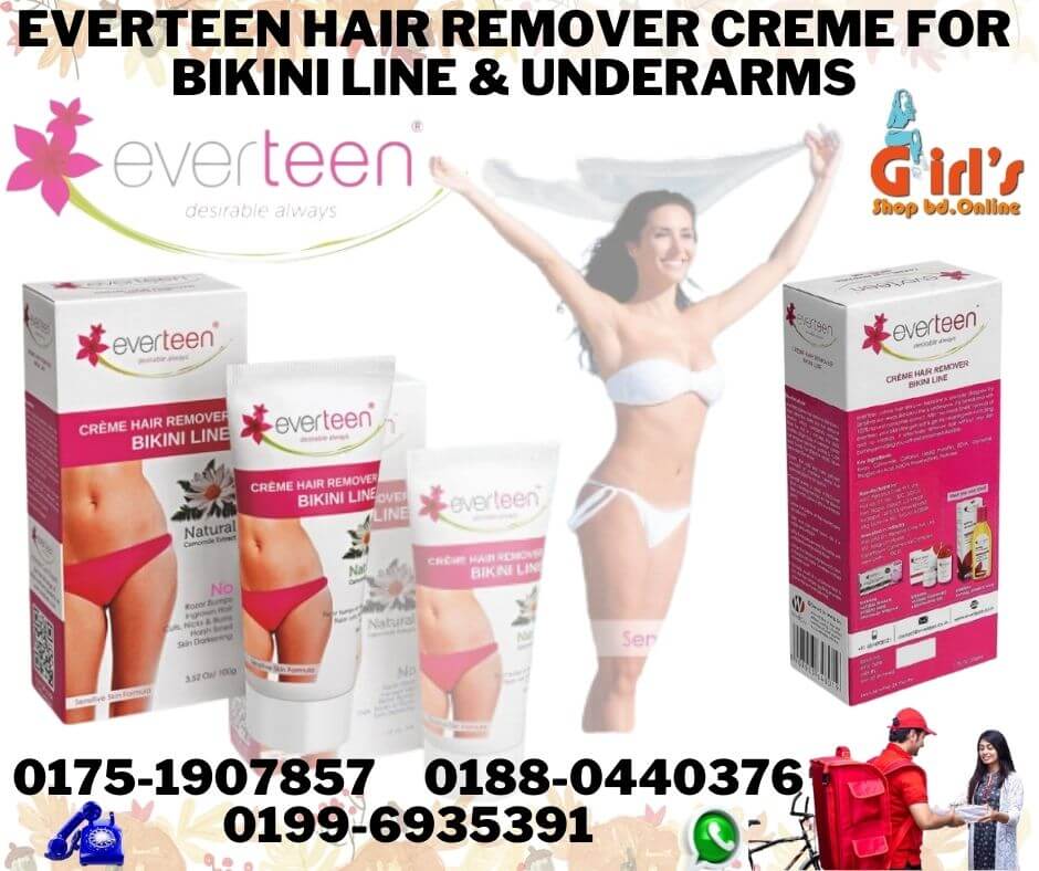 Everteen Natural Bikini Line Hair Remover Creme For Women Pack (50g Each)  JioMart | lupon.gov.ph
